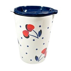 NEW Kate Spade VINTAGE CHERRY DOT Stainless Steel Tumbler